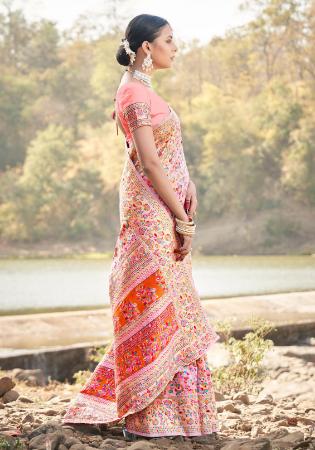 Picture of Fine Silk Rosy Brown Saree