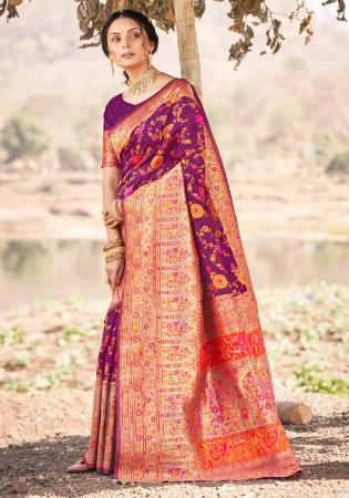 Picture of Nice Silk Purple Saree