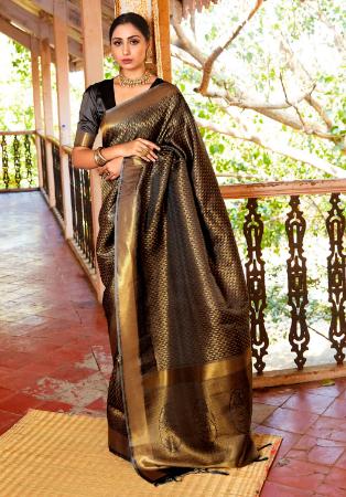 Picture of Shapely Silk Black Saree