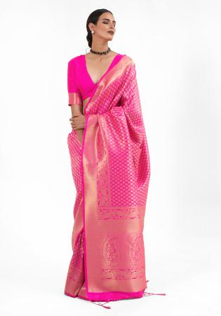 Picture of Well Formed Silk Light Coral Saree