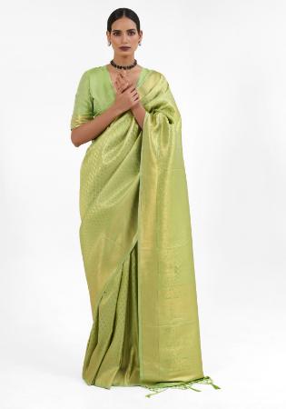 Picture of Marvelous Silk Dark Khaki Saree