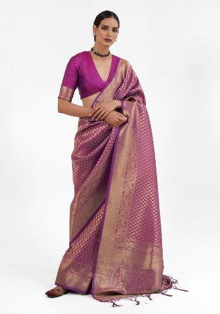 Picture of Ravishing Silk Purple Saree