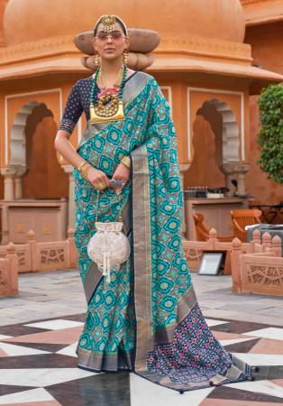 Picture of Fine Silk Teal Saree