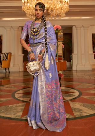 Picture of Well Formed Silk Magenta Saree