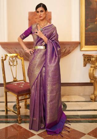 Picture of Lovely Silk Purple Saree