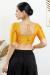 Picture of Magnificent Silk Golden Rod Designer Blouse