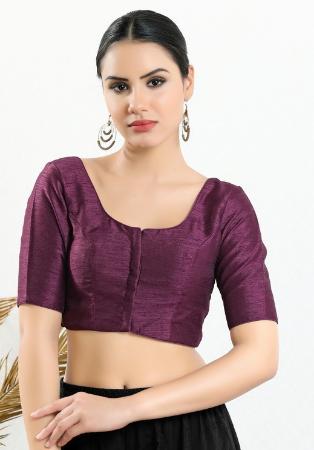 Picture of Sightly Silk Brown Designer Blouse