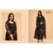 Picture of Pretty Georgette Black Straight Cut Salwar Kameez