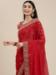 Picture of Resplendent Georgette & Silk Fire Brick Saree