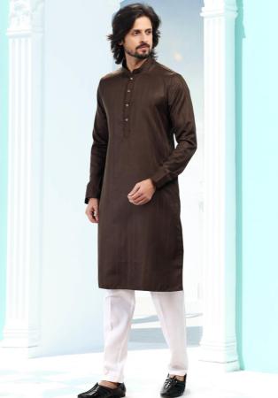 Picture of Exquisite Silk Dark Olive Green Kurtas