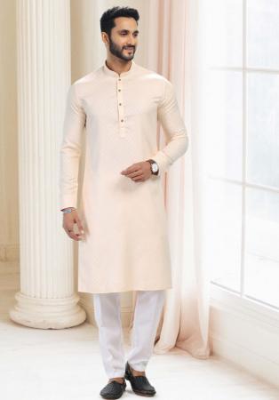 Picture of Alluring Silk Beige Kurtas