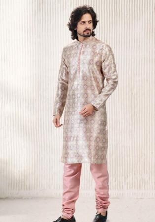 Picture of Grand Silk Tan Kurtas