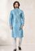 Picture of Sightly Silk Light Steel Blue Kurtas