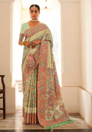 Picture of Pleasing Georgette Dark Khaki Saree