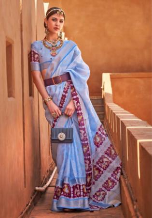 Picture of Gorgeous Cotton & Silk Light Slate Grey Saree