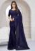 Picture of Appealing Chiffon & Georgette & Net Navy Blue Saree