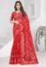 Picture of Enticing Chiffon & Georgette & Net Fire Brick Saree