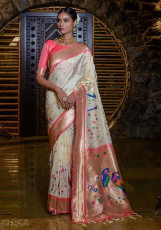 Picture of Pretty Silk Silver Saree