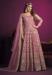 Picture of Delightful Net Rosy Brown Anarkali Salwar Kameez