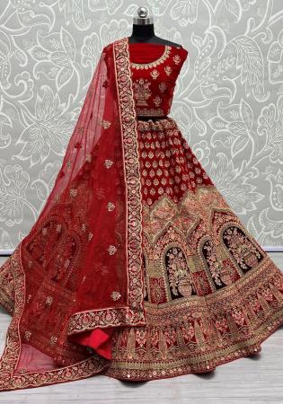 Picture of Elegant Chiffon Maroon Lehenga Choli