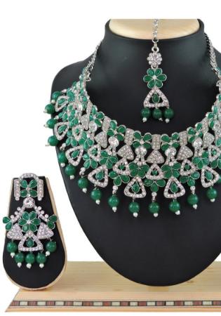 Picture of Ravishing Sea Green Necklace Set