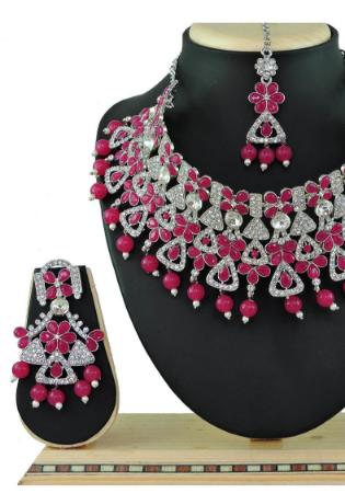 Picture of Lovely Pink Necklace Set