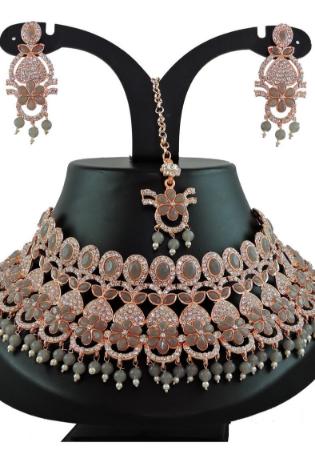 Picture of Beauteous Dim Gray Necklace Set