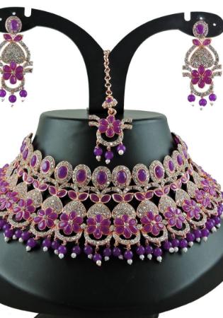 Picture of Appealing Purple Necklace Set