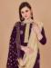 Picture of Bewitching Cotton Brown Straight Cut Salwar Kameez