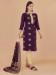 Picture of Bewitching Cotton Brown Straight Cut Salwar Kameez