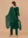 Picture of Organza Dark Green Straight Cut Salwar Kameez