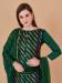 Picture of Organza Dark Green Straight Cut Salwar Kameez