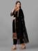 Picture of Marvelous Georgette Black Straight Cut Salwar Kameez