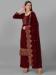 Picture of Statuesque Georgette Maroon Straight Cut Salwar Kameez