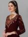 Picture of Grand Georgette Maroon Straight Cut Salwar Kameez