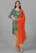 Picture of Georgette Medium Sea Green Straight Cut Salwar Kameez