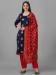 Picture of Elegant Silk Navy Blue Straight Cut Salwar Kameez