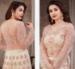 Picture of Shapely Net Tan Anarkali Salwar Kameez