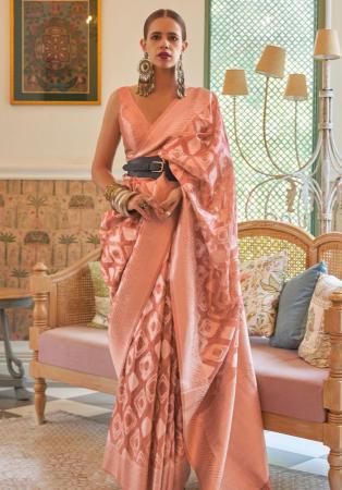 Picture of Wonderful Silk Dark Salmon Saree