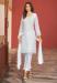 Picture of Enticing Georgette White Straight Cut Salwar Kameez