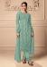 Picture of Net Dark Sea Green Straight Cut Salwar Kameez