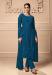 Picture of Ravishing Net Navy Blue Straight Cut Salwar Kameez