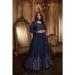 Picture of Comely Georgette Navy Blue Anarkali Salwar Kameez