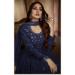 Picture of Comely Georgette Navy Blue Anarkali Salwar Kameez