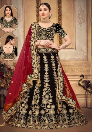 Picture of Sightly Georgette Black Lehenga Choli