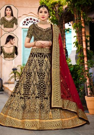 Picture of Pleasing Georgette Dark Red Lehenga Choli