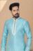 Picture of Shapely Silk Light Steel Blue Kurtas