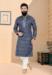 Picture of Statuesque Silk Dark Slate Blue Kurtas