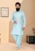 Picture of Elegant Silk Light Steel Blue Kurtas