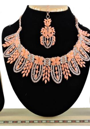 Picture of Gorgeous Dark Salmon Necklace Set